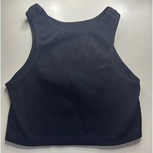 Black cropped tank top